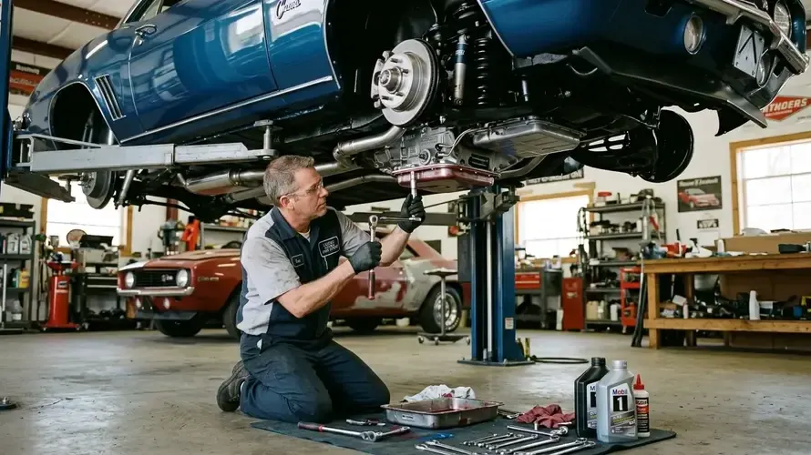 To maintain restored classic car transmission