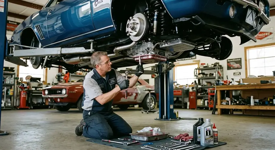 To maintain restored classic car transmission