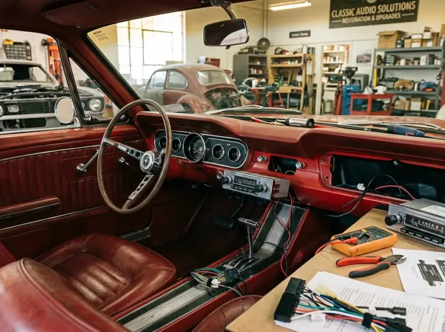 Classic Car Audio Restoration vs. Replacement - Huntington Beach